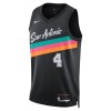 Män San Antonio Spurs Tröja De Aaron Fox Nike 2025-26 City Edition Svart Swingman